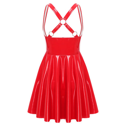 Women's Sexy Low Neck Front Zip Dress