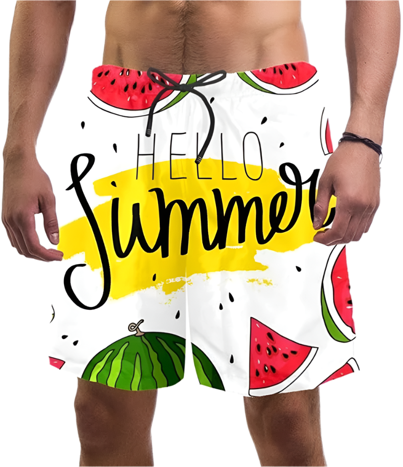 Sweet Ice Cream 3D Printing Beach Shorts for Men