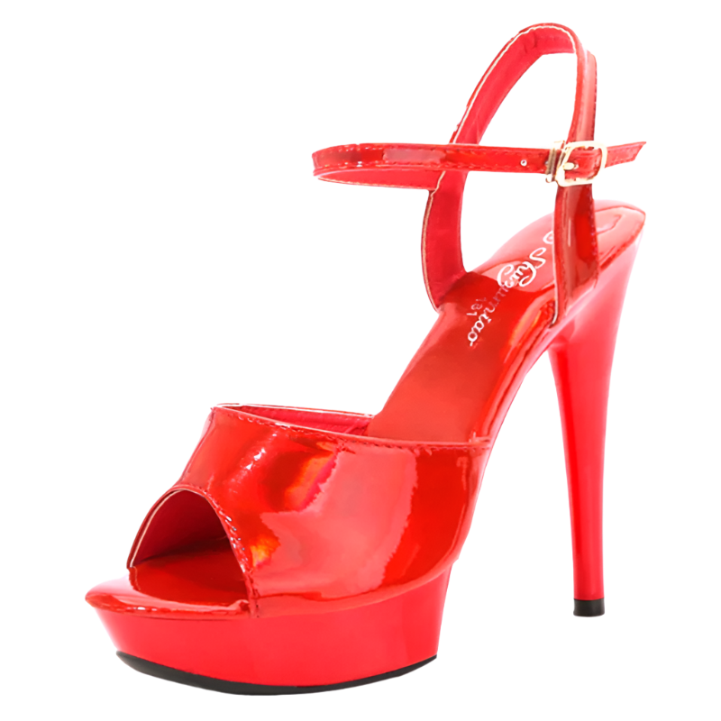 Platform Stiletto Sandals with Ankle Strap for Resort Evening Wear