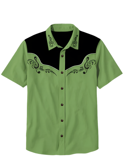 Retro men's denim Hawaiian shirt with 3D ethnic academy casual short sleeved lapel button Y2K streetwear design for resort entertainment