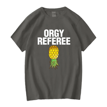 Men's Orgy Referee T-Shirt | Funny Swinger & Game Day Party Shirt