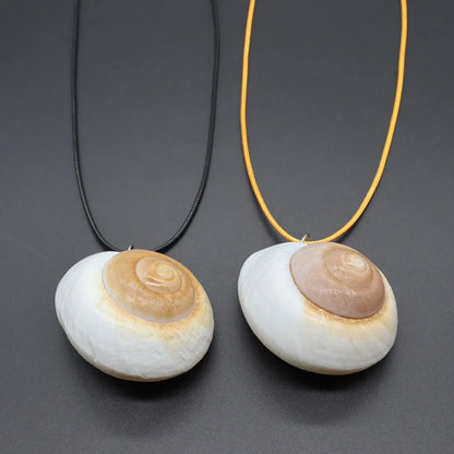 Rope Chain Sea Snail Shell Necklace Glowing Shells Cosplay Costume Glowing Necklaces Jewelry Gift Conch Shell Seashells Necklace