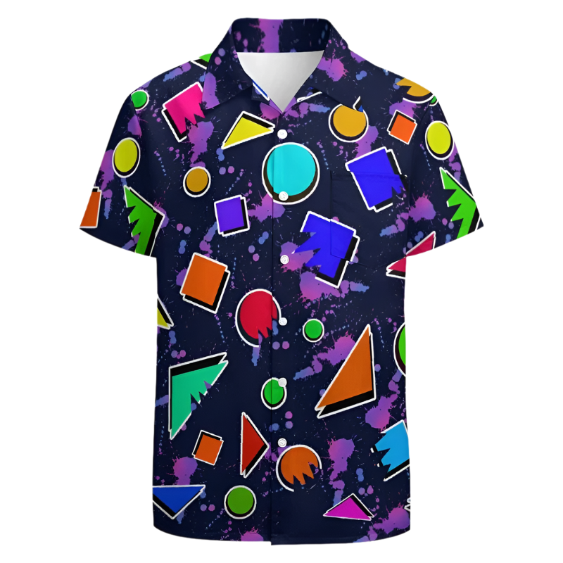 Vintage Graffiti Shirts for Men Clothing