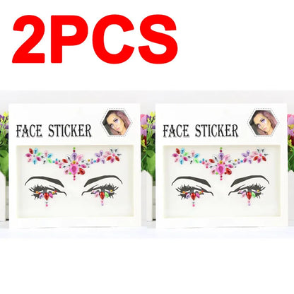 Women’s Rhinestone Face Gems | Crystal Festival Makeup Stickers