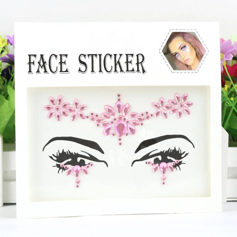 Women’s Rhinestone Face Gems | Crystal Festival Makeup Stickers
