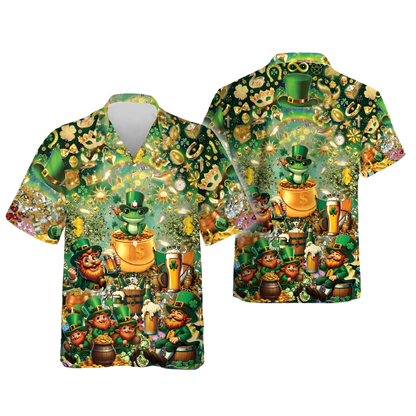 Shamrock Element St. Patrick's Day Pattern Men's Shirts