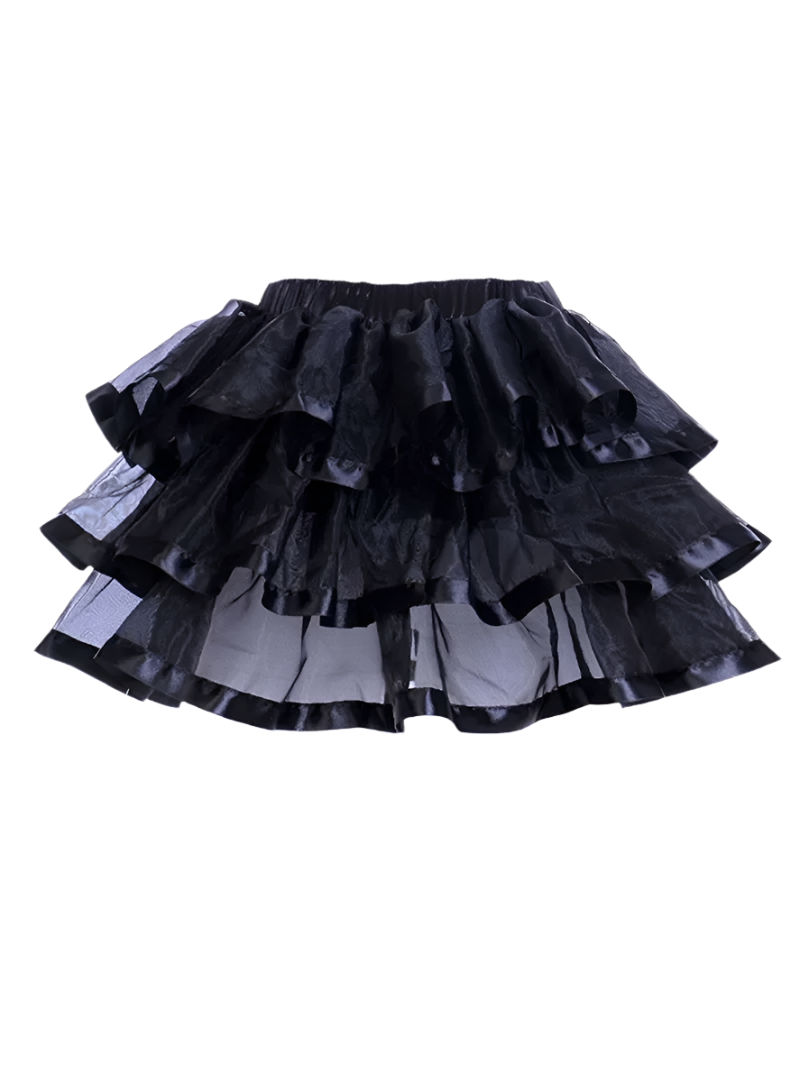 Multi-color plus size tulle tutu skirt with pleated design for resort dance wear

