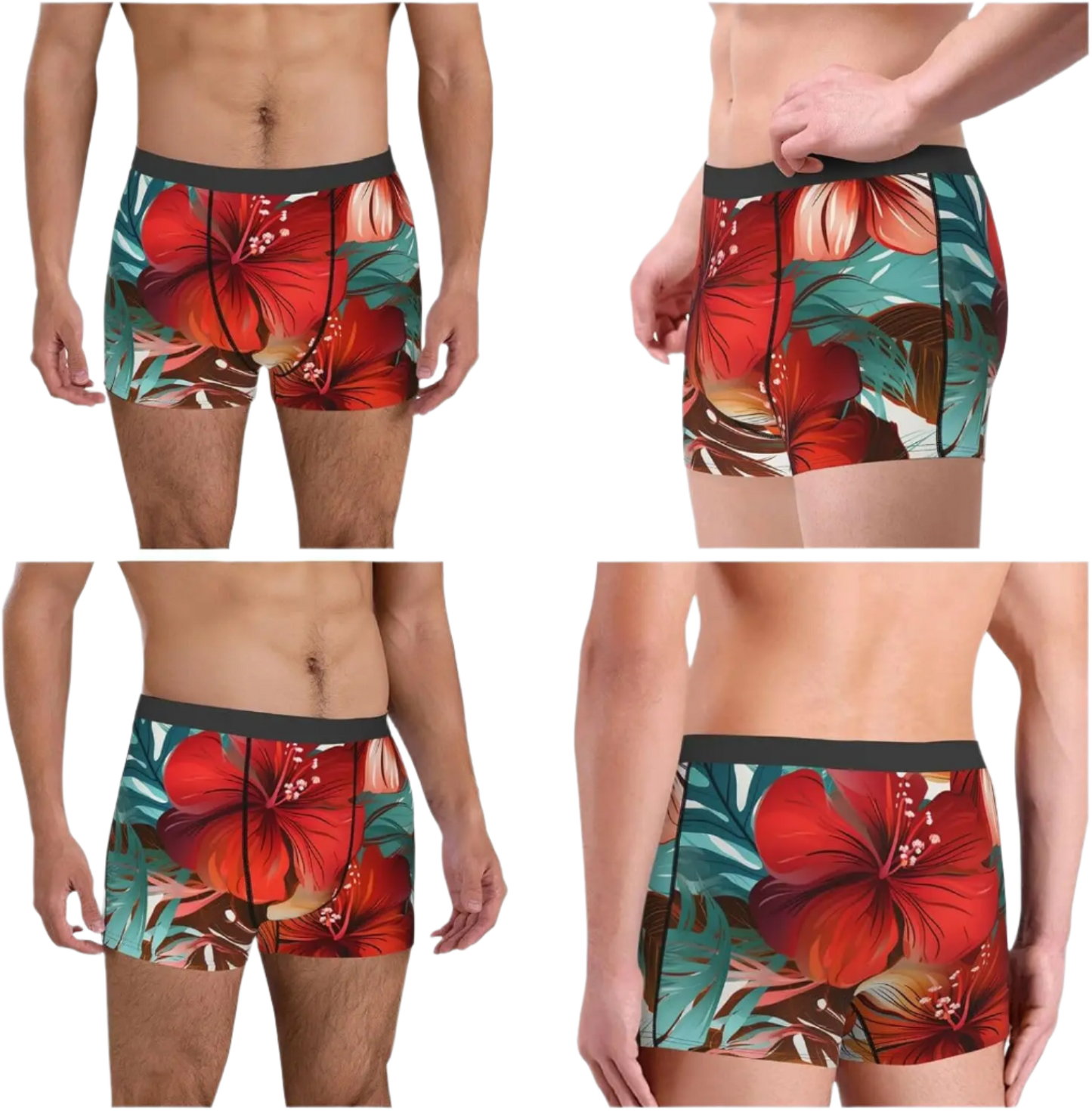 Men's Floral Tropical Flowers Boxer Briefs