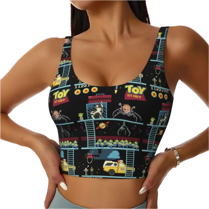 Toy Story Aliens Cartoon Sports Bra Women's