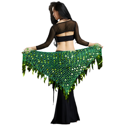 Belly Dance Sequins Hip Scarf | Sparkling Women's Dancewear