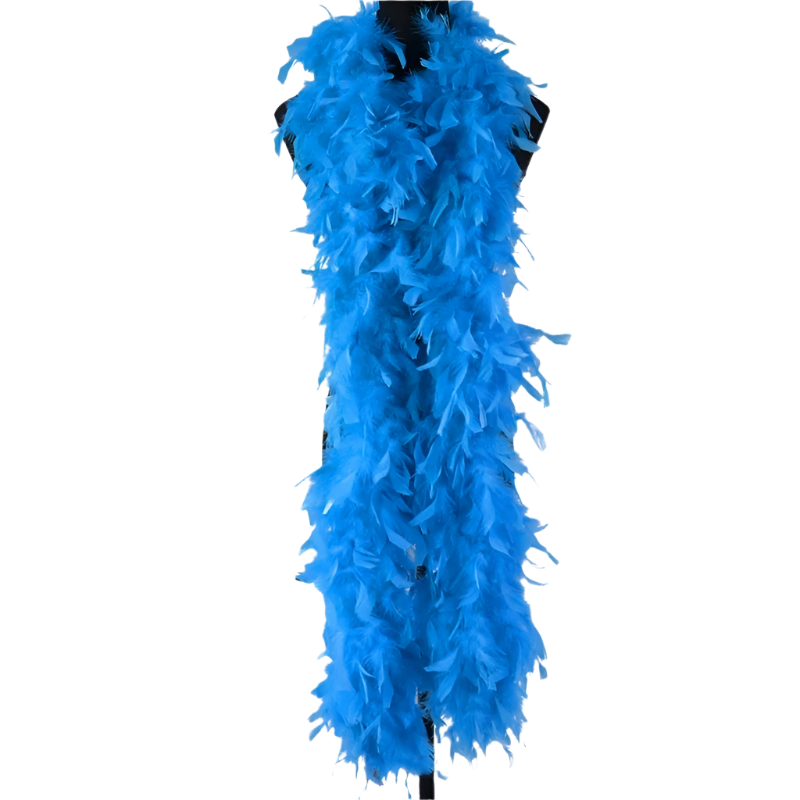 Plush turkey feather boa wrap for resort theme nights and vintage parties

