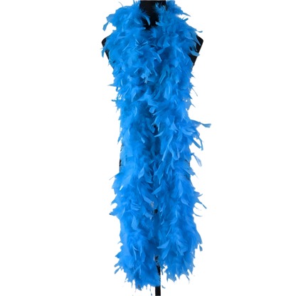 Plush turkey feather boa wrap for resort theme nights and vintage parties

