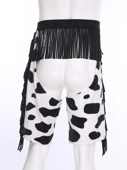 Men's Cowboy Fringe Chaps Shorts | Western Festival, Rave & Resort Costume