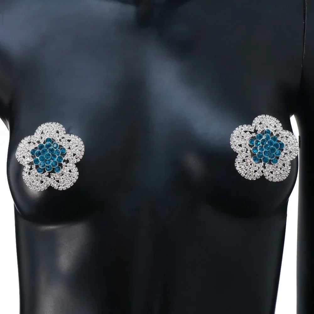 Women’s Rhinestone Flower Pasties | Crystal Nipple Covers