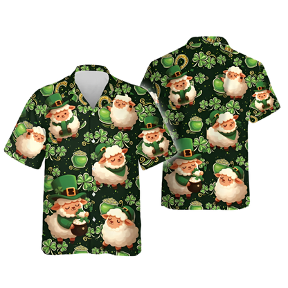 Shamrock Element St. Patrick's Day Pattern Men's Shirts