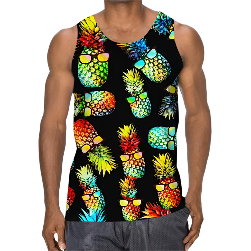 3D Palm Leaves Tank Top