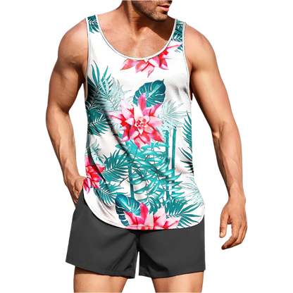 3D Palm Leaves Tank Top