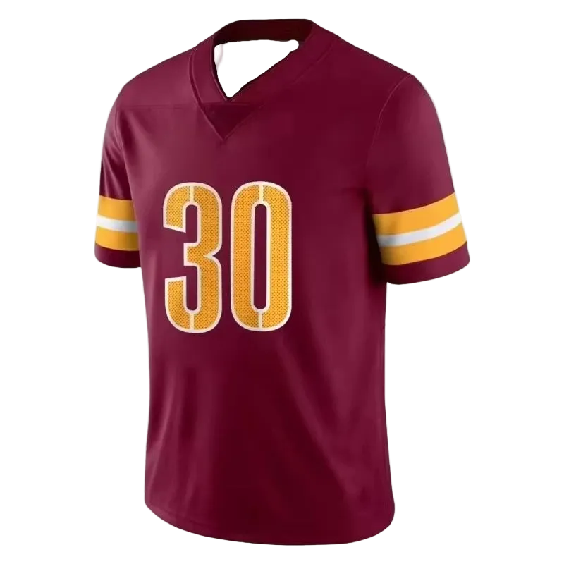 Maroon sports jersey with number 30 on a white background