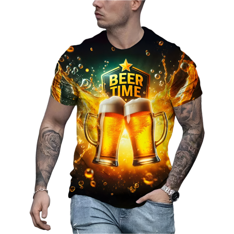 Beer Skeleton T-Shirt For Men