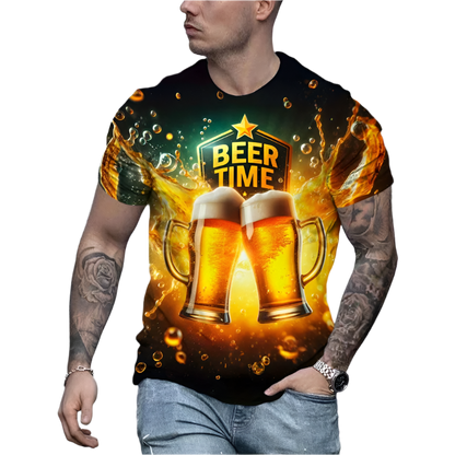 Beer Skeleton T-Shirt For Men