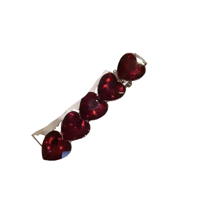 Women’s Rhinestone Heart Hair Clip | Crystal Heart Barrette