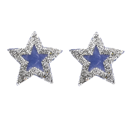 Rhinestone Star Nipple Covers | Resort Evening Accessories | Reusable Adhesive Design