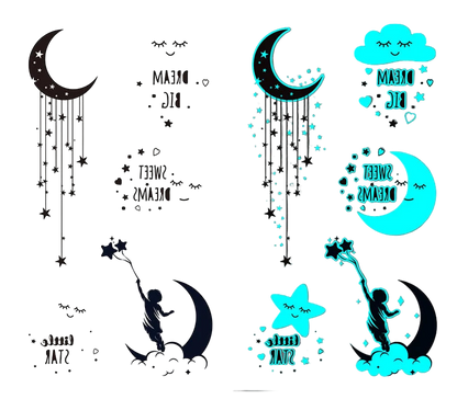 Luminous Tattoo Stickers – Glowing Body Art for Party & Festival