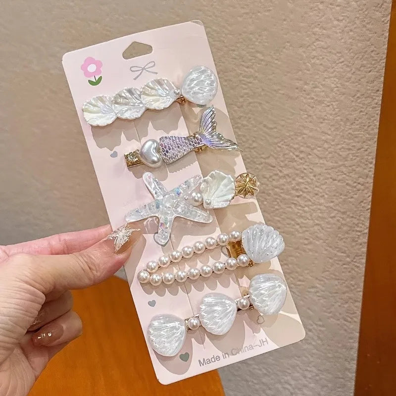 Mermaid Hair Clip Set | Shell & Starfish Hair Accessories