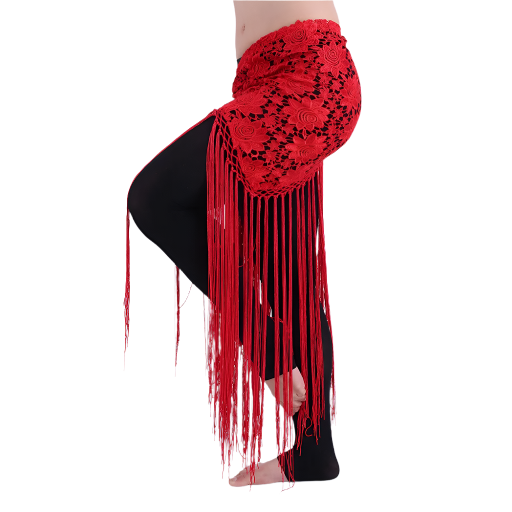 Belly Dance Tassel Triangular Scarf | Elegant & Flowing Dancewear