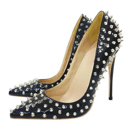 Women’s Spiked Stiletto Pumps | Studded Pointed Toe High Heels