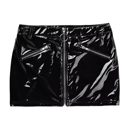 Women Black High Waisted A-line Mini Skirt | Classic & Versatile Fashion