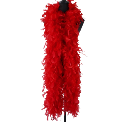 Plush turkey feather boa wrap for resort theme nights and vintage parties

