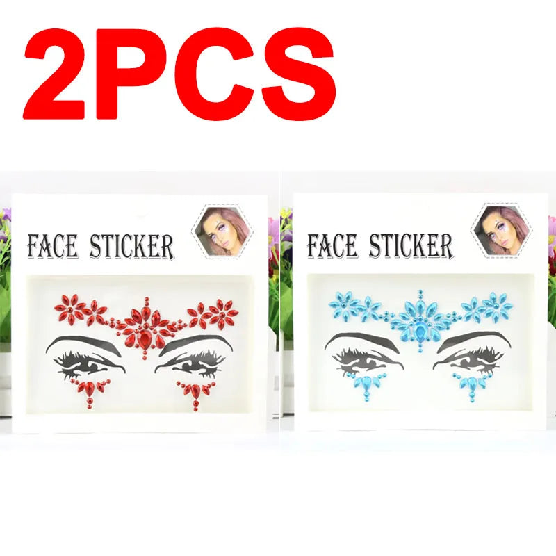 Women’s Rhinestone Face Gems | Crystal Festival Makeup Stickers