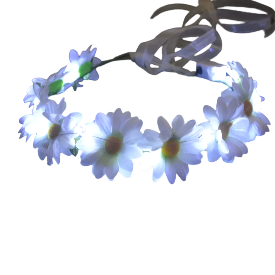 Glow Garland Light Up Headband | Wreath for Vibrant Glow Parties