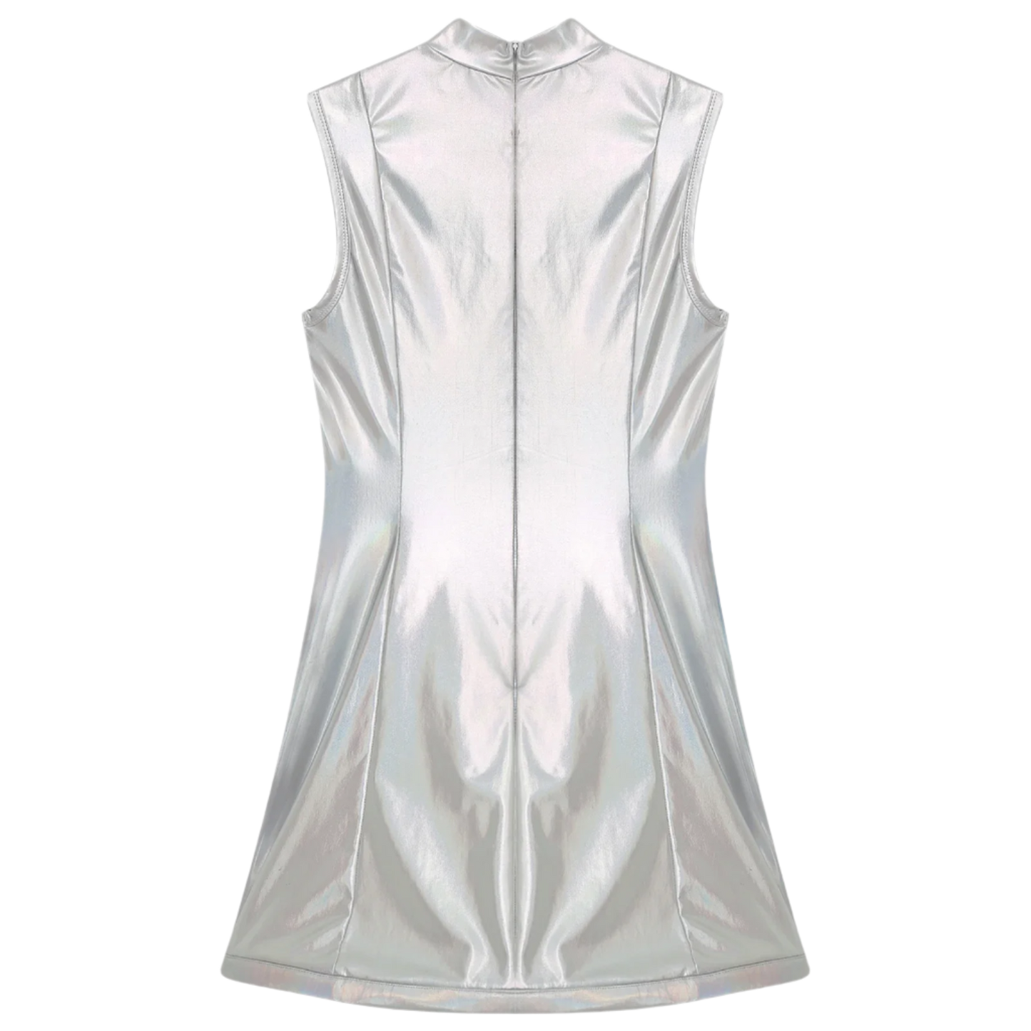 Womens Metallic Shiny Outer Space Fighter Alien Astronaut Cosplay