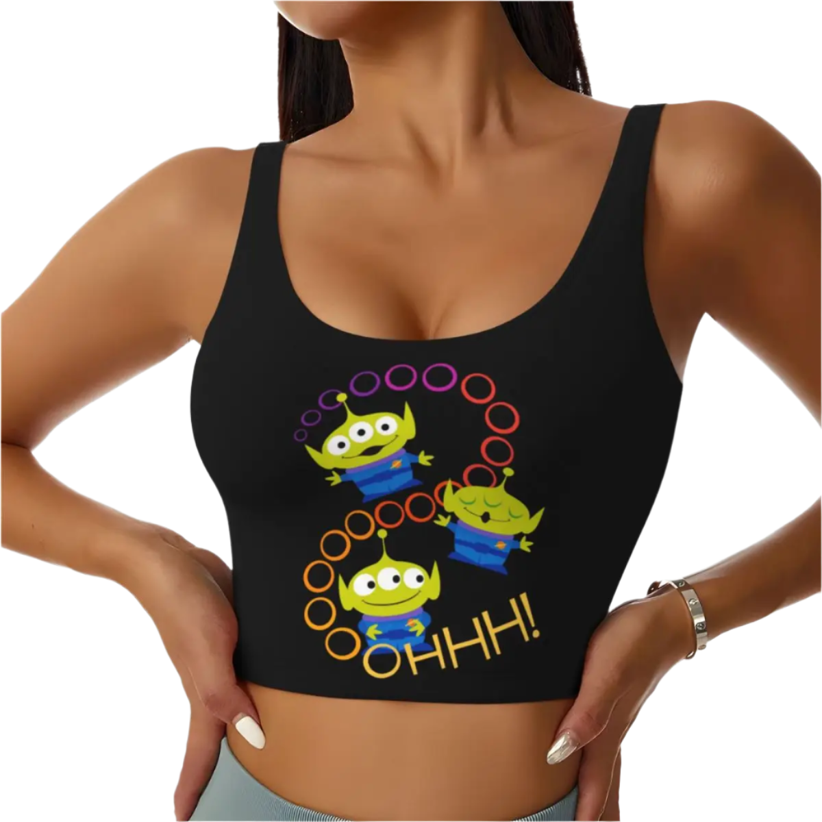 Toy Story Aliens Cartoon Sports Bra Women's