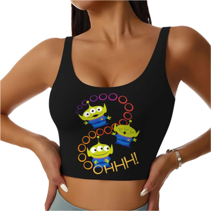 Toy Story Aliens Cartoon Sports Bra Women's