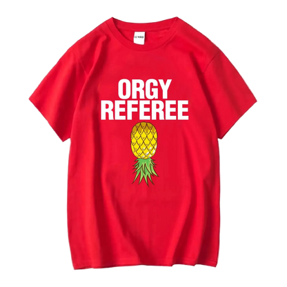 Men's Orgy Referee T-Shirt | Funny Swinger & Game Day Party Shirt