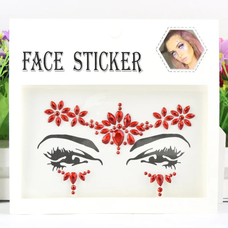 Women’s Rhinestone Face Gems | Crystal Festival Makeup Stickers