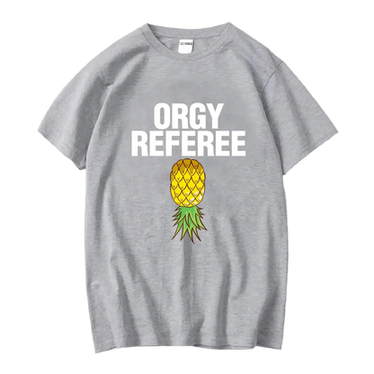 Men's Orgy Referee T-Shirt | Funny Swinger & Game Day Party Shirt