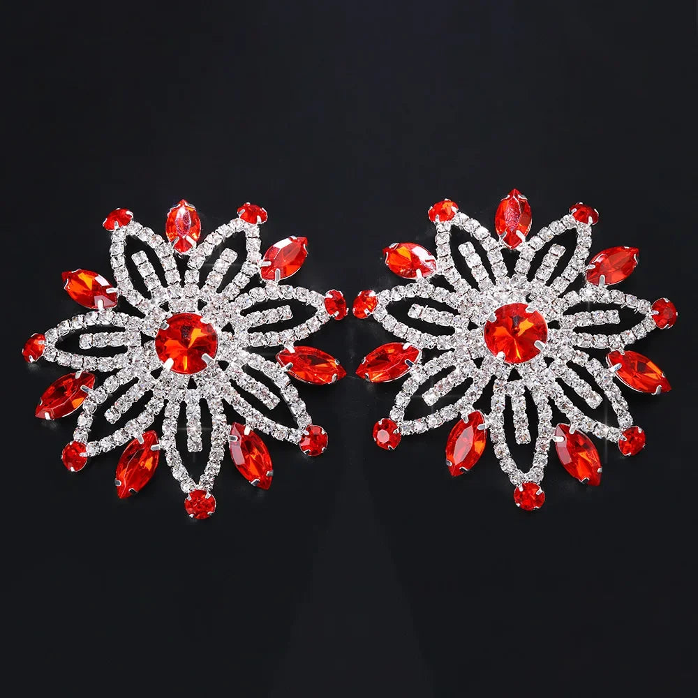 1 Pair Full Rhinestone Nipple Cover Reusable Sexy Women Nipple Pasties Breast Pad Silicone Self Adhesive Nipple Accessories