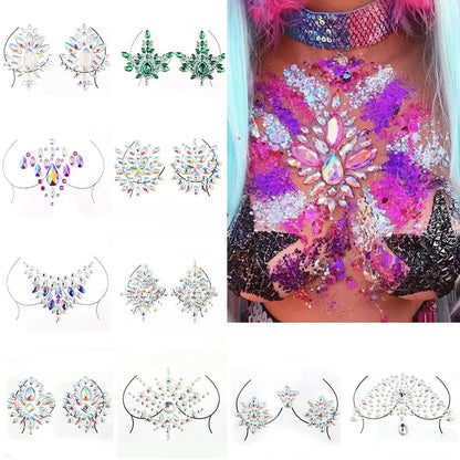 Rhinestone Face & Body Jewels – Crystal Stickers & 3D Tattoos