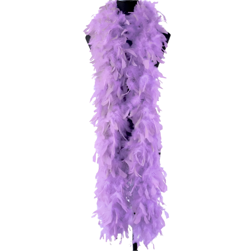 Plush turkey feather boa wrap for resort theme nights and vintage parties

