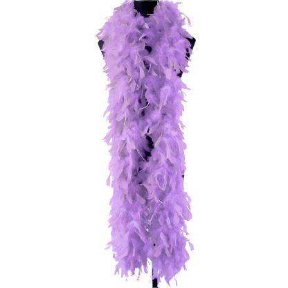 Plush turkey feather boa wrap for resort theme nights and vintage parties

