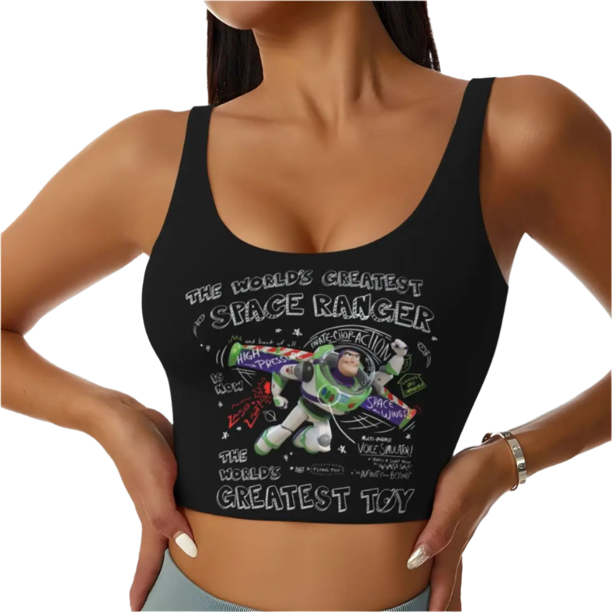 Toy Story Aliens Cartoon Sports Bra Women's