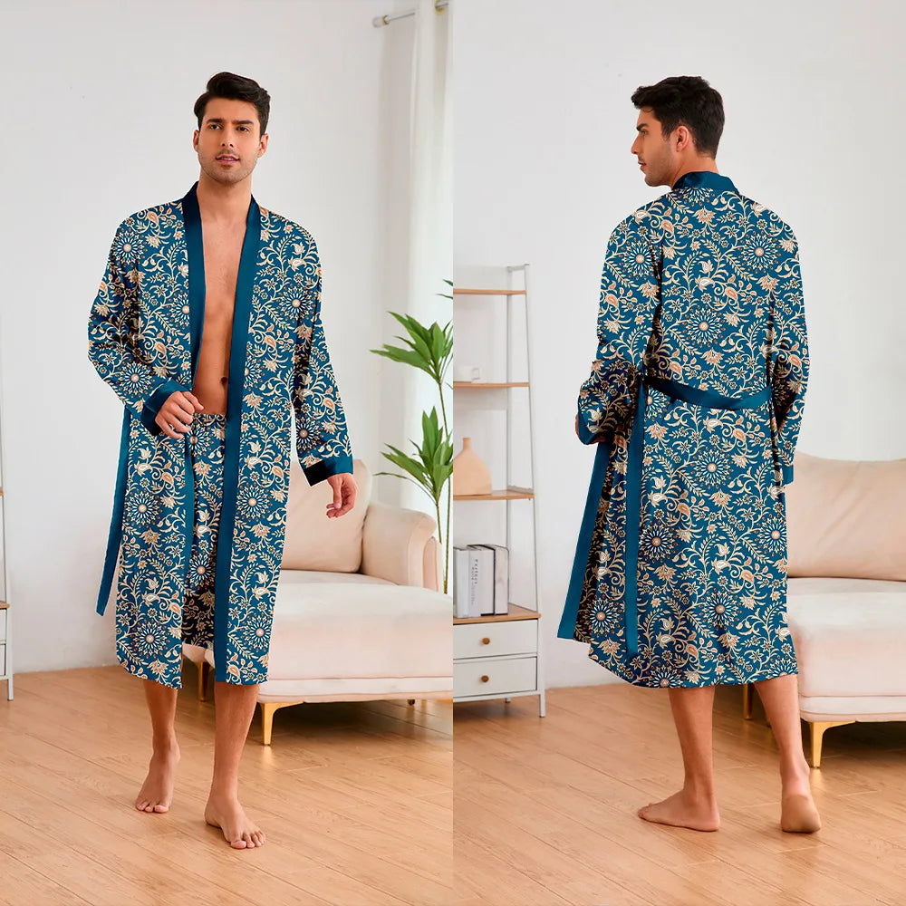 Satin Kimono Sexy Sleepwear Bathrobe