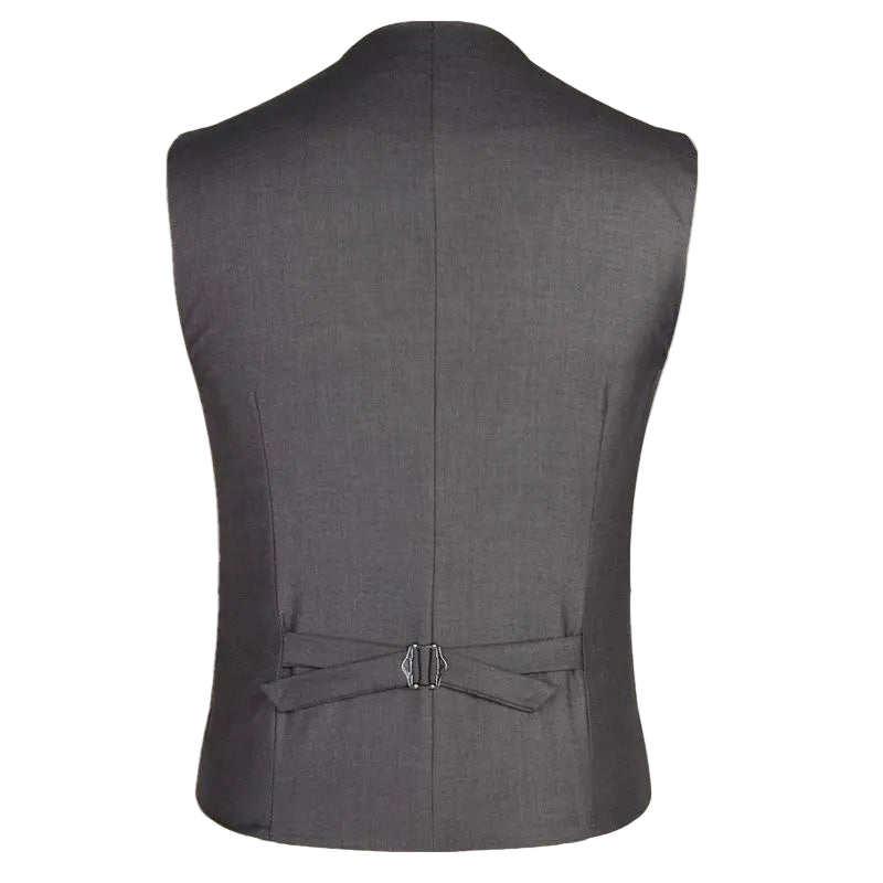 Gray vest on a beige textured background