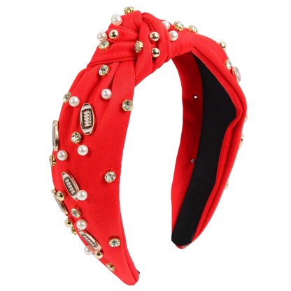 Women’s Football Headband | Rhinestone Game Day Hair Accessory