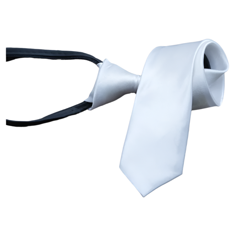 Classic white necktie - perfect for resort formal wear and Gatsby theme nights