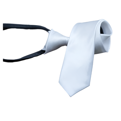 Classic white necktie - perfect for resort formal wear and Gatsby theme nights